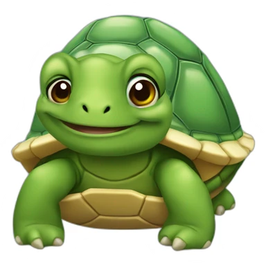 Une tortue donne la nouritture sticker