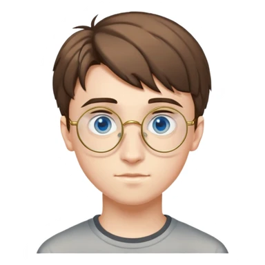 A guy who is 16 years old with short brown hair with blue eyes and gold harry potter glasses who is stunning sticker