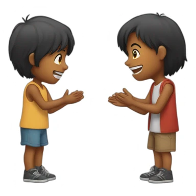 Boy begging love from a girl  sticker