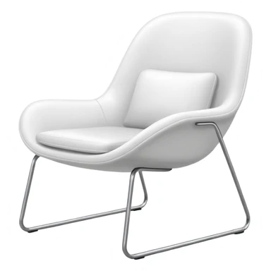 modern white chair sticker