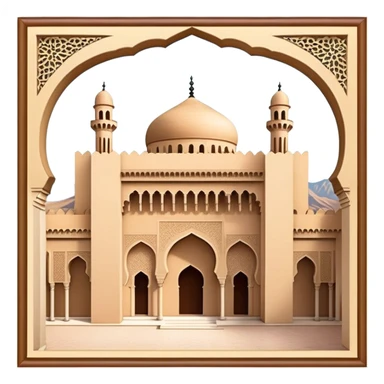Alhambra Landmark Emoji – Highlighting its Moorish architecture and distinctive arches. sticker