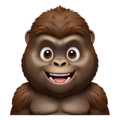 3d Full hd Pixar Style cute Gorilla sticker