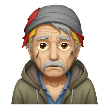 very dirty looking homeless person very very dirty and smelly looking sticker