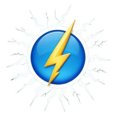 Can u generate a blue tick mark with lightning aura around it? make this as an emoliji sticker
