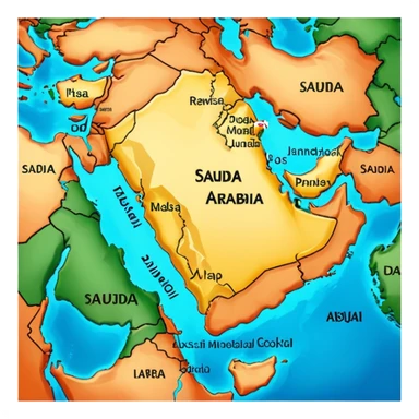 Saudi Arabia Map only sticker