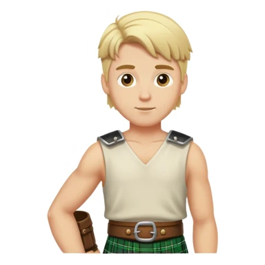 Blonde guy wearing a kilt sticker