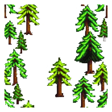 pine tree in a forest sticker