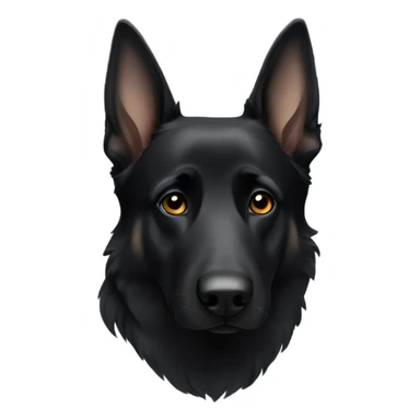 Black German shepherd  sticker
