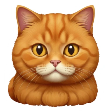 British shorthair ginger cat, solid color with no markings sticker