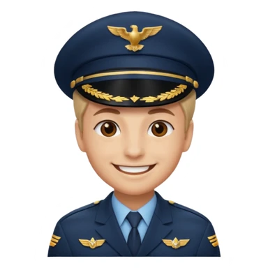 pilot captain hat sticker