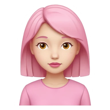 pink papercraft girl  sticker