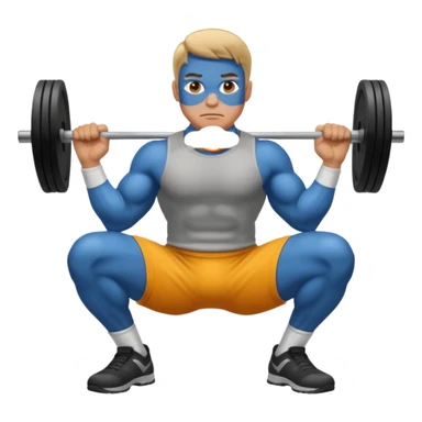 Man squatting  sticker