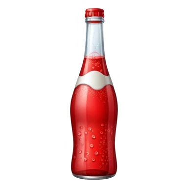 red fizzy drink in a bottle sticker