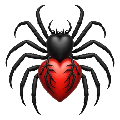 gothic heart with a spider sticker