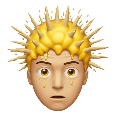 yellow exploiding head normal man mind blown sticker