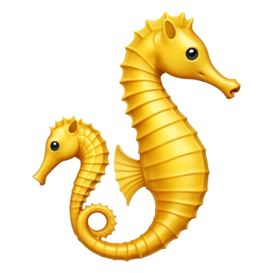 Seahorse all yellow just yellow sticker