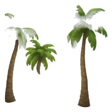 Palm trees on beach sticker