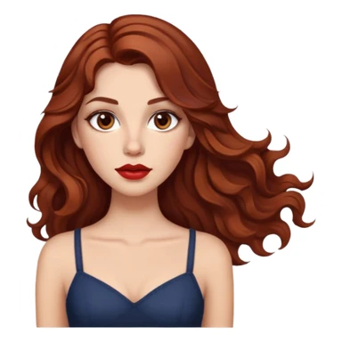 one taller girl with long brown wavy hair bih lips and brown dyes and one girl a little bit shorter than her with dark red hair eyeliner and brown eyes sticker