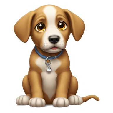 begging puppy sticker