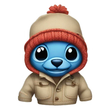 Stich with a hat  sticker