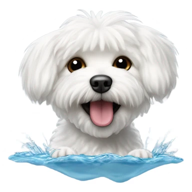 Bichon maltese swim  sticker