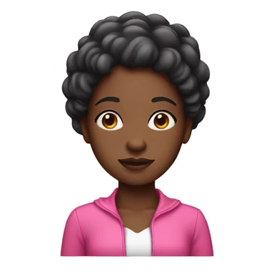Black girl with pink outfit  sticker