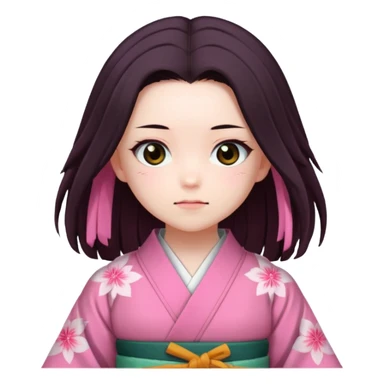 nezuko but bad and cute from demon slayer sticker