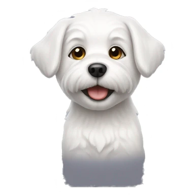 little white dog sticker