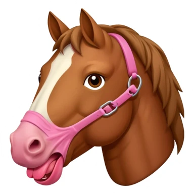 Horse pulling tounge sticker