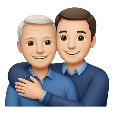 father-in-law and son-in-law hugging sticker