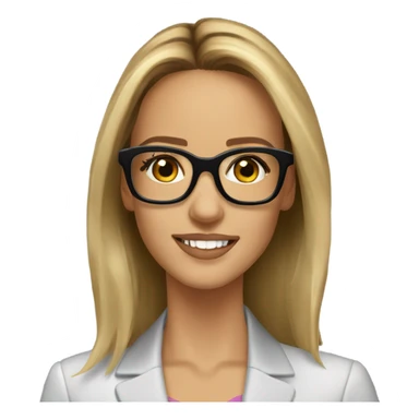Caucasian Jessica alba with glasses  sticker