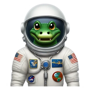 Alligator astronaut sticker