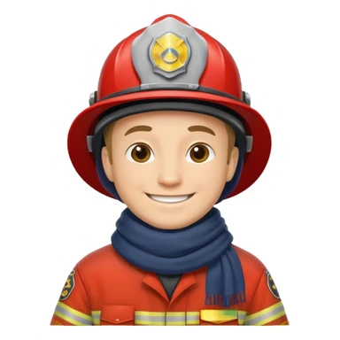 Fireman with scarf 
 sticker