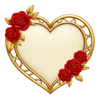 Red and gold romantic vintage aesthetic  sticker