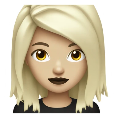 Blonde goth girl sticker