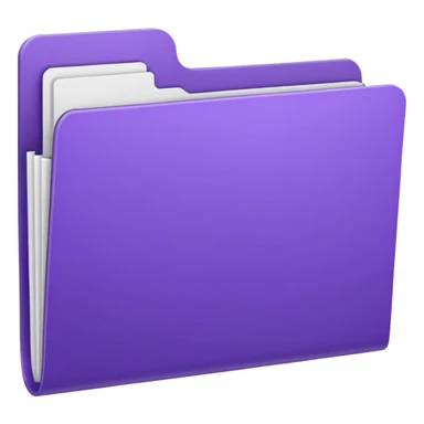purple empty open folder sticker