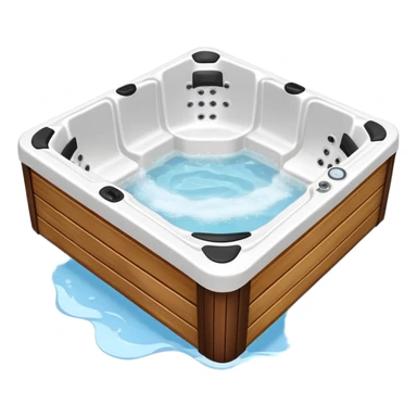 bubbling jacuzzi hot tub with steam sticker