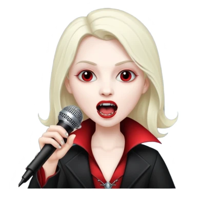 vampire singing with mic  sticker