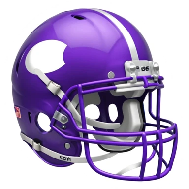 College football player helmet in perple color sticker