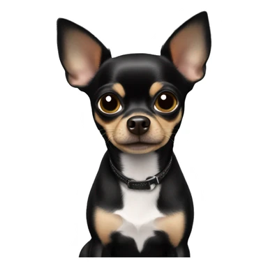 A black Chihuahua sticker