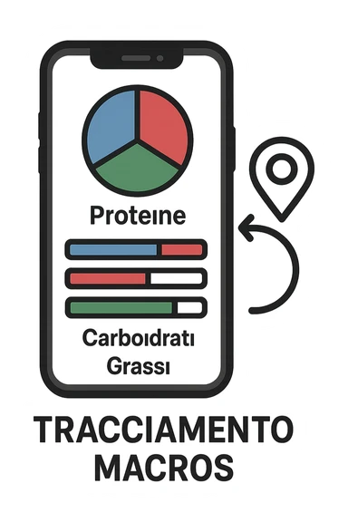 Tracking di macros alimentari su iphone in italiano sticker