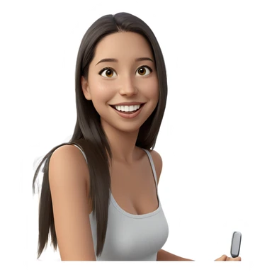 happy girl with a car sticker