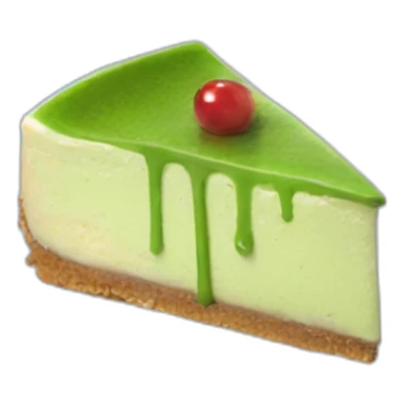 matcha cheesecake piece sticker