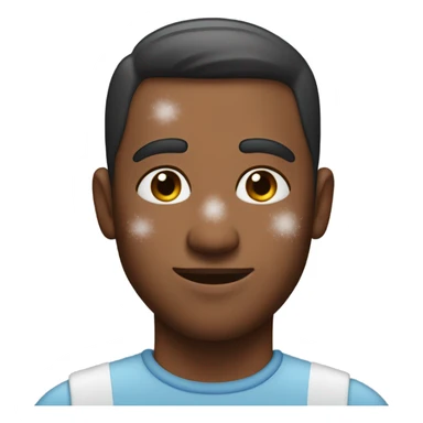 Guy with powder on his face  sticker