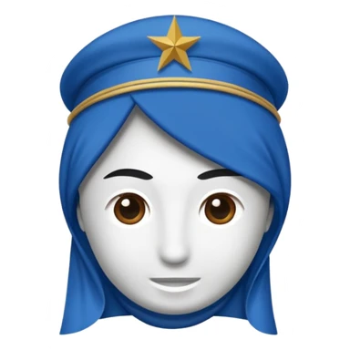 DOĞU TÜRKİSTAN BAYRAĞI (İNSANSIZ) AY VE YILDIZ MAVİ BAYRAK sticker