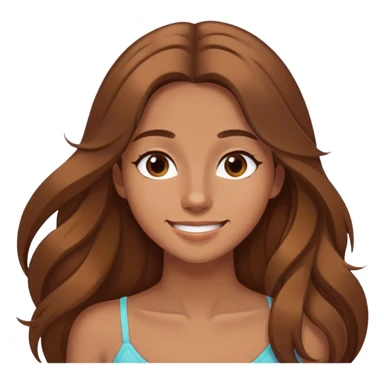 me female 26 brown long hair, happy and at ease and dreamy sticker