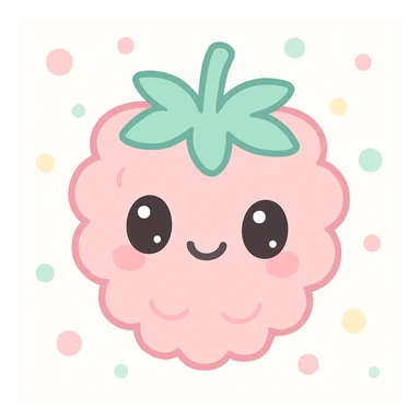 cute raspberry, kawaii style sticker