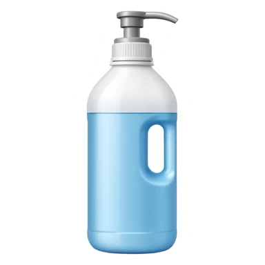 medium plastic bottle with slim, slightly curved body and pointed nozzle cap, bright clean color white or blue or red, precision application, active cleaning power, no label, no stains, no extras, apple emoji style, soft lighting, subtle shadows, emoji scale sticker