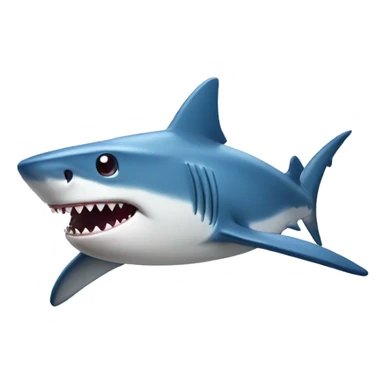 A shark with a blue bow on the head sticker
