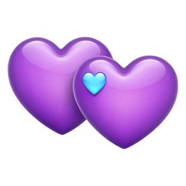 Purple two hearts style like this💕 sticker